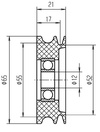 Double-groove high-performance roller 