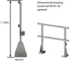 Skyddsräcke EN81-20 fällbart 578, 110 cm